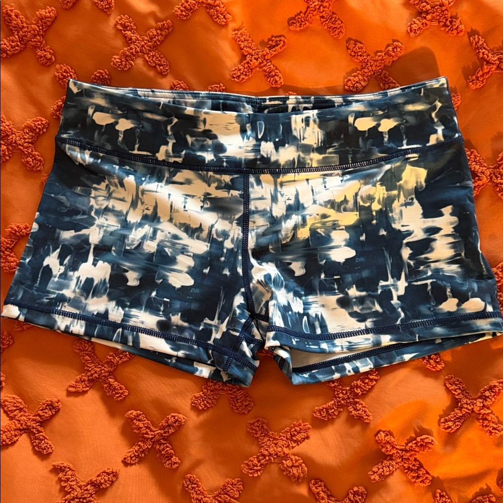 Abstract Print Athletic Shorts